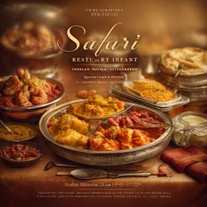 Create a high-definition promotional poster for a restaurant nam...