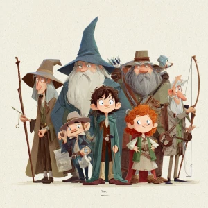 The Fellowship of the Ring in Pixar style