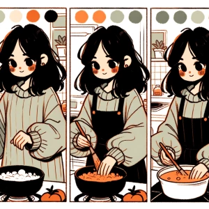 Cute indie webcomic aesthetic, doodle style, thick shaky black i...