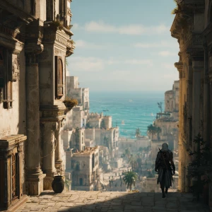 Cinematic YouTube thumbnail background for Assassin’s Creed Orig...