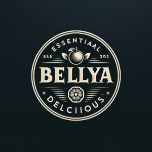 Genera el logo de la palabra BelYa Delicious en Círculo vintage...