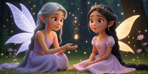 Scene 5: Meeting the Old Fairy

Prompt:
A wise, old fairy with s...