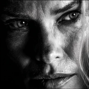 Ultra realistic big close-up portrait of Daryl Hannah, cinematic...