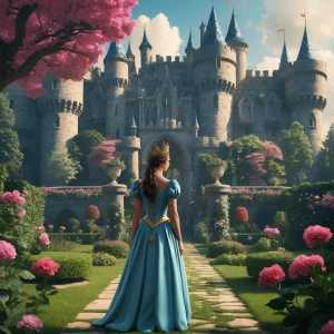 1. A princess, forbidden from leaving the castle gardens