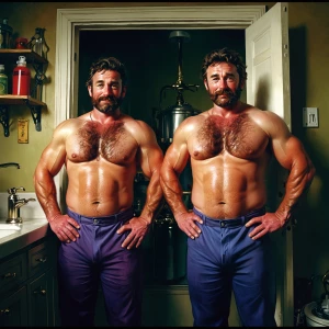 Kenny mid 30’s muscular super hairy and Earl are my dad favorite...