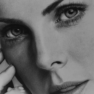 Close up of Charlize Theron
