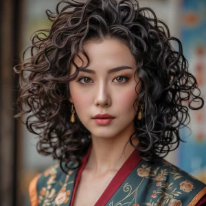 chun li with curly hair