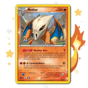 New design for a pokemon card, charmanders mother dies and so ch...