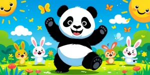 A cheerful, colorful preschool-style animation featuring a cute...