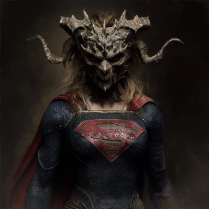 Superman female demon monstrous hideous.