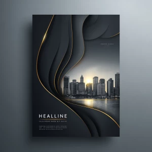 Modern corporate poster design, elegant professional flyer layou...