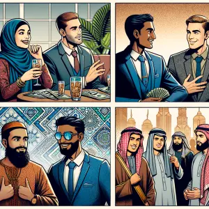 A comic book in 2D animation illustration About Ex best friends....