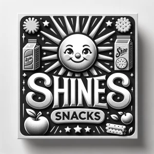 Description for Shine’s Snacks Logo:

Background & Shape:

A...