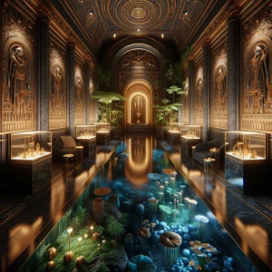 Explore an underground sanctuary named The Hidden Temple Lounge,...