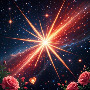 In the depths of space, a mesmerizing celestial event unfolds: a...