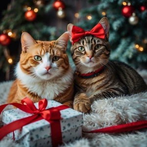 much better! can you make photos of the two cats in different ho...