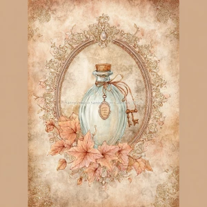 Print-ready junk journal page, A4 portrait full-bleed, 300 DPI....