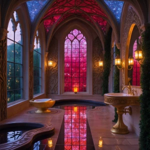 In a grand chamber known as "The Enchanted Gallery" within the m...