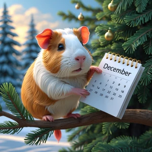 Create an adorable animated scene of a lifelike Guinea pig gentl...