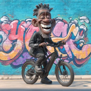 Generate a caricature animated character of a cheerful 70-year-o...
