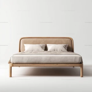 Photorealistic premium furniture product shot of a Scandinavian-...