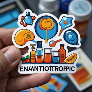 I want a innovative sticker of enantiotropic and monotropic and...