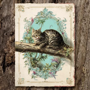 Print-ready junk journal page, A4 portrait full-bleed (approx. 2...