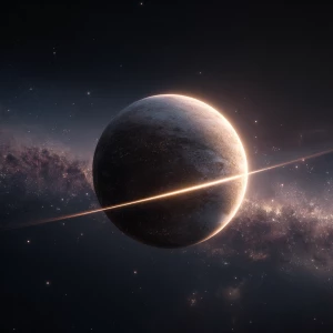 A planet in a solar system