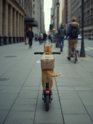 Vertical 9:16 cinematic video.

Extreme long shot. Street-leve...