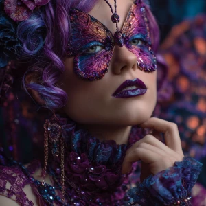 A portrait-oriented, hyper-realistic digital butterfly macro sho...