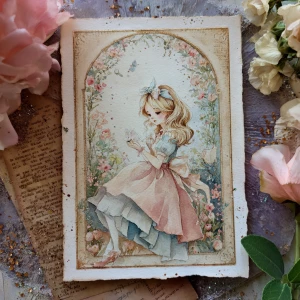 Print-ready junk journal page, A4 portrait full-bleed (≈2480×350...