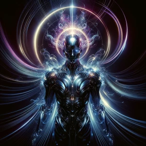 In a dreamlike AI-generated sequence, a sleek and enigmatic figu...