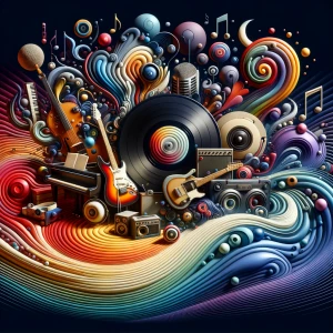 Create an image for the song generator app "Sonic Sculpture" tha...