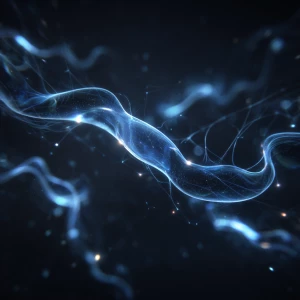 AI neural network visual transforming into music notes, digital...