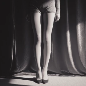 Full height, so that the legs are visible