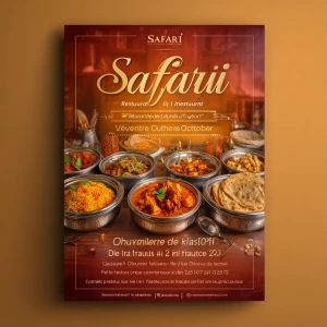 Create a high-definition promotional poster for a restaurant nam...