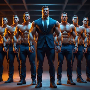 VaultLink verification avatar featuring a group of muscular men...