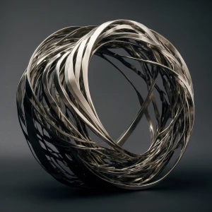 Create an image that vividly illustrates a Möbius strip, perfect...