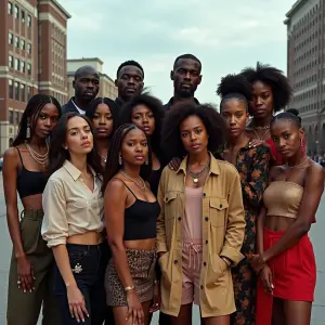 Realistic, 4K promo photos  of a vibrant coalition of twelve exc...