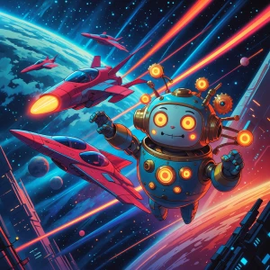 In a whimsically retro-futuristic vision, a ragtag crew of space...