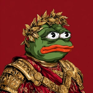 Pepe with  pumped-up lips of a bright red color in carton style...