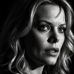Ultra realistic big close-up portrait of Michelle Pfeiffer, cine...