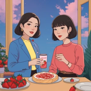 Karen and Younghoon picked up strawberry strudels for Annie and...
