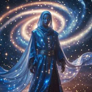 A luminous enigmatic galactic nomad drifts through the cosmos, a...