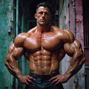 Kenneth Ethan male mid 30’s muscular the man is bulging ese pito...