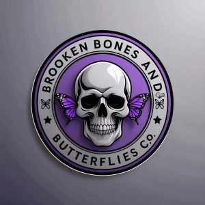 Create a logo a hyper style logo for a brand called Broken Bones...