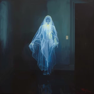 An eerily glowing phosphorescent plasma phantom drifts silently...