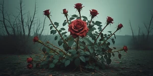 A chillingly twisted digital garden frozen in time, the eerie be...