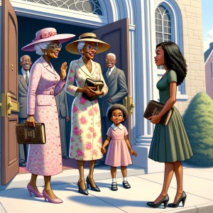 Title: "Sunday Whispers"

Description:
Two animated, older Black...
