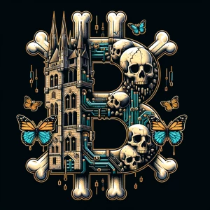 Create a logo for "Broken Bones And Butterflies," featuring a pr...